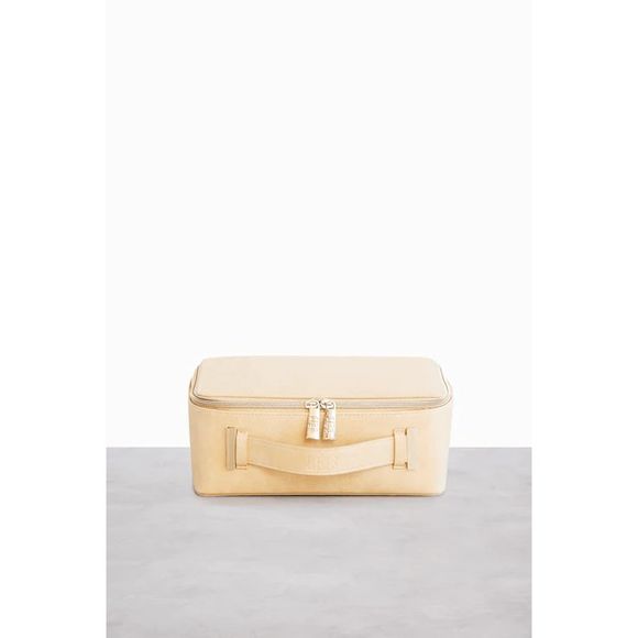 NWT Beis Faux Leather Vegan Cosmetic Case in Beige - Picture 6 of 10